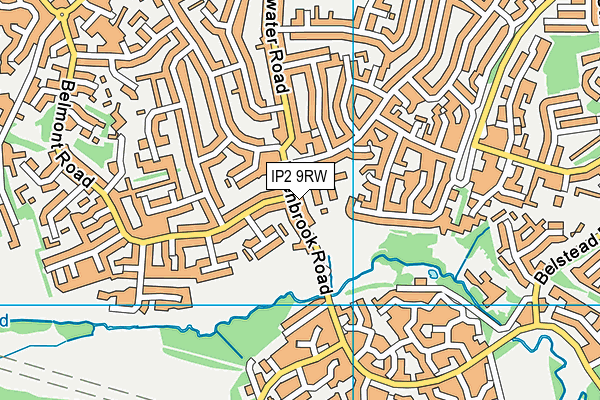 IP2 9RW map - OS VectorMap District (Ordnance Survey)