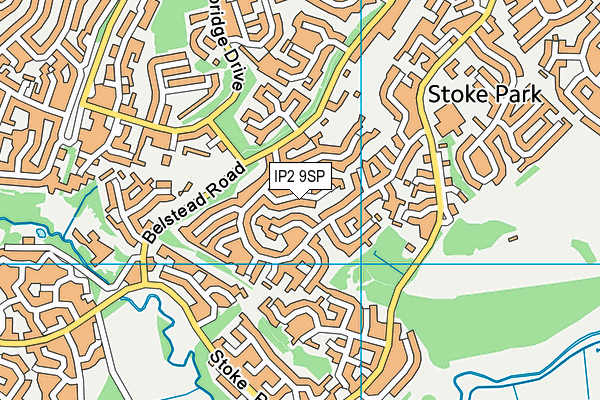 IP2 9SP map - OS VectorMap District (Ordnance Survey)