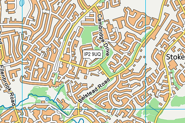 IP2 9UQ map - OS VectorMap District (Ordnance Survey)