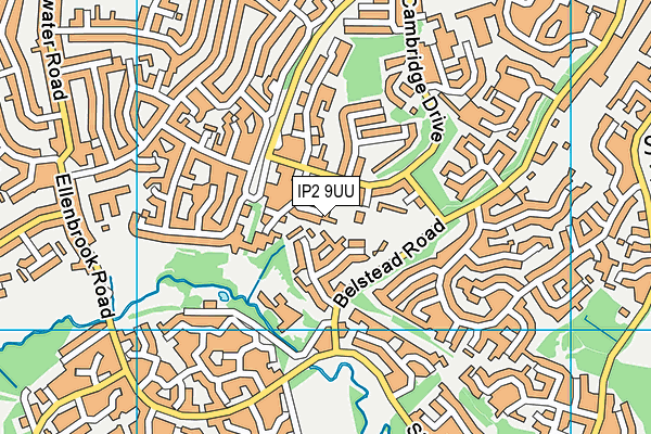 IP2 9UU map - OS VectorMap District (Ordnance Survey)