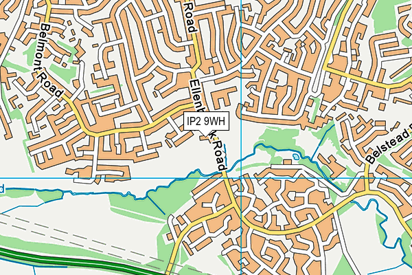 IP2 9WH map - OS VectorMap District (Ordnance Survey)