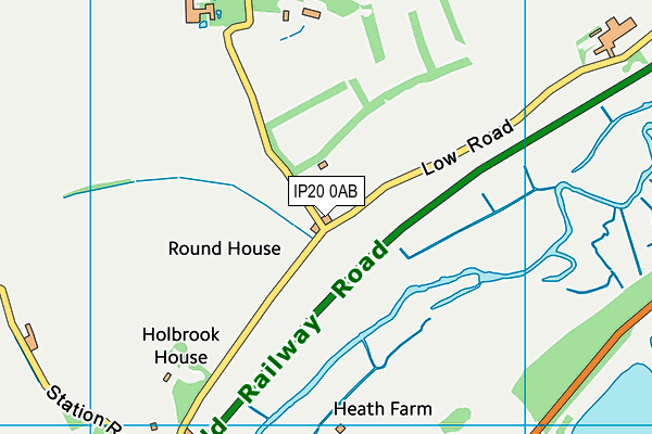 IP20 0AB map - OS VectorMap District (Ordnance Survey)