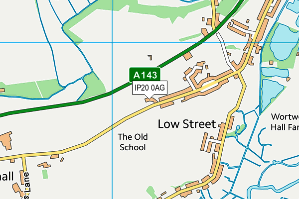 IP20 0AG map - OS VectorMap District (Ordnance Survey)