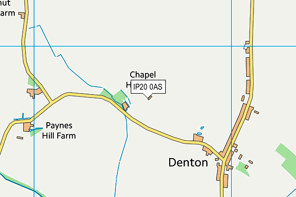 IP20 0AS map - OS VectorMap District (Ordnance Survey)