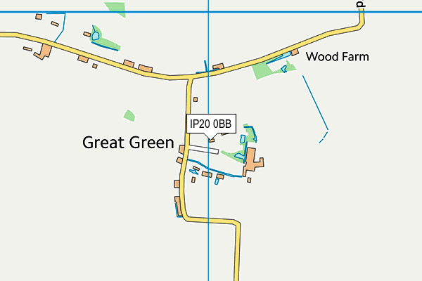 IP20 0BB map - OS VectorMap District (Ordnance Survey)