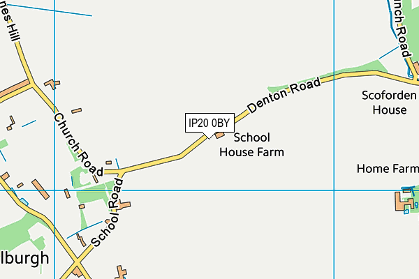 IP20 0BY map - OS VectorMap District (Ordnance Survey)