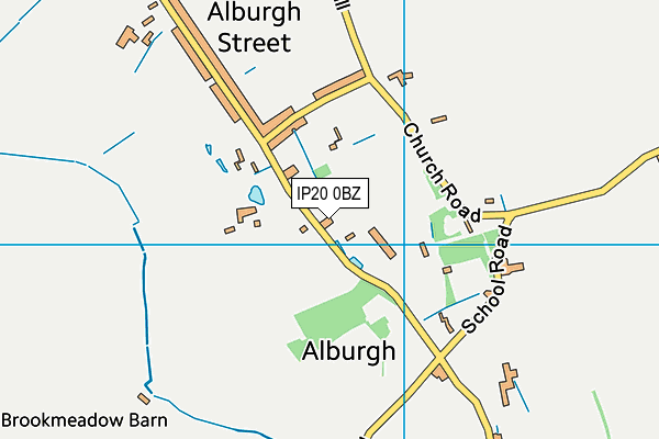 IP20 0BZ map - OS VectorMap District (Ordnance Survey)