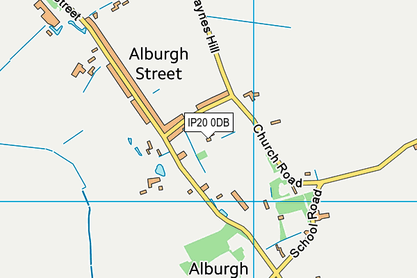 IP20 0DB map - OS VectorMap District (Ordnance Survey)