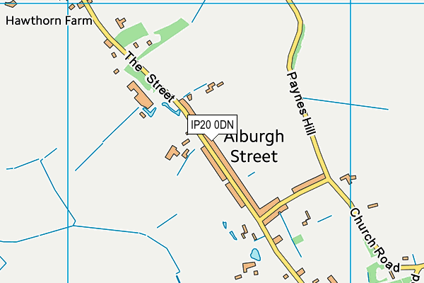 IP20 0DN map - OS VectorMap District (Ordnance Survey)