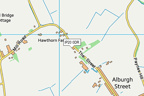 IP20 0DR map - OS VectorMap District (Ordnance Survey)