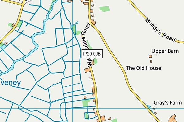 IP20 0JB map - OS VectorMap District (Ordnance Survey)