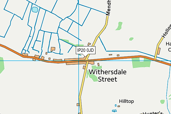 IP20 0JD map - OS VectorMap District (Ordnance Survey)