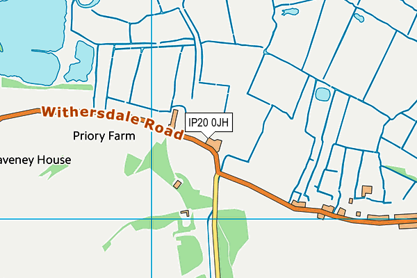 IP20 0JH map - OS VectorMap District (Ordnance Survey)