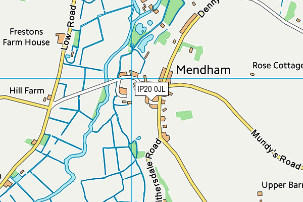 IP20 0JL map - OS VectorMap District (Ordnance Survey)