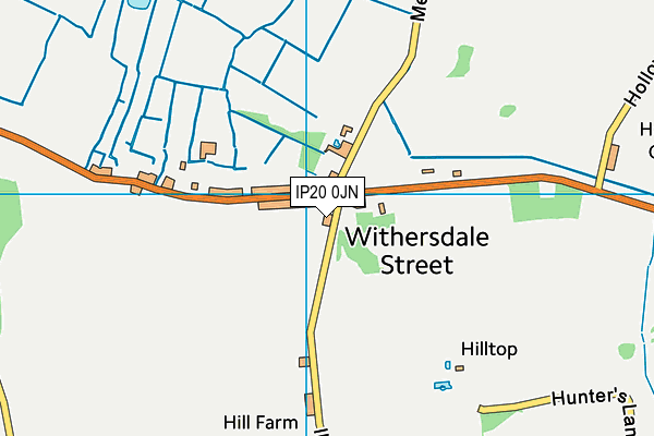 IP20 0JN map - OS VectorMap District (Ordnance Survey)