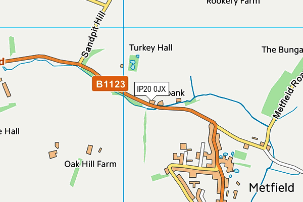 IP20 0JX map - OS VectorMap District (Ordnance Survey)