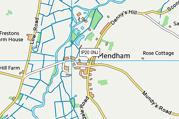 Mendham Primary School map (IP20 0NJ) - OS VectorMap District (Ordnance Survey)
