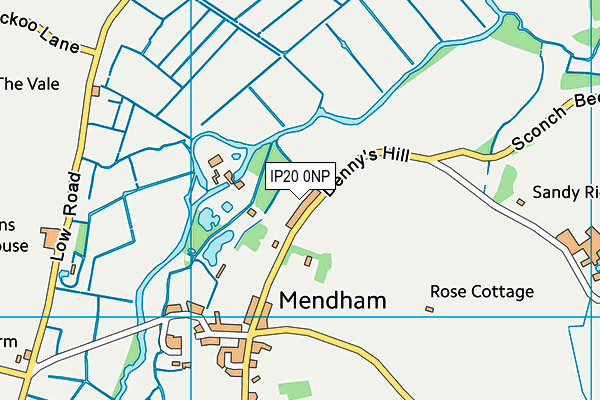 IP20 0NP map - OS VectorMap District (Ordnance Survey)