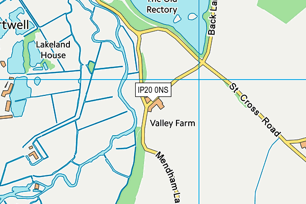 IP20 0NS map - OS VectorMap District (Ordnance Survey)