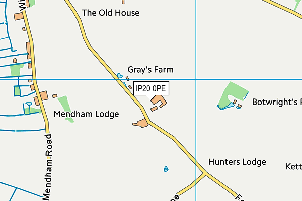 IP20 0PE map - OS VectorMap District (Ordnance Survey)