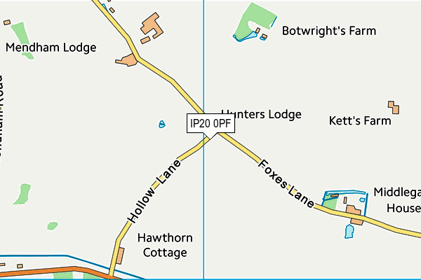 IP20 0PF map - OS VectorMap District (Ordnance Survey)