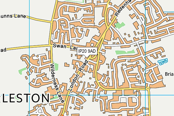 IP20 9AD map - OS VectorMap District (Ordnance Survey)