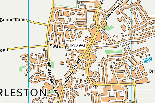 IP20 9AJ map - OS VectorMap District (Ordnance Survey)