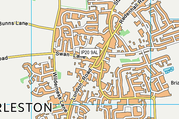 IP20 9AL map - OS VectorMap District (Ordnance Survey)