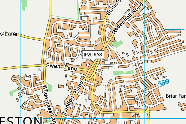 IP20 9AS map - OS VectorMap District (Ordnance Survey)