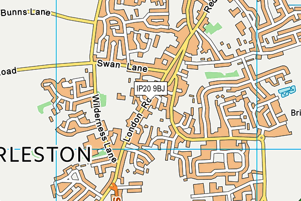 IP20 9BJ map - OS VectorMap District (Ordnance Survey)