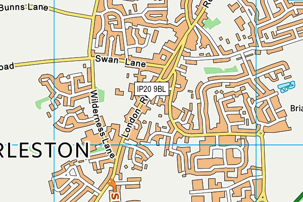 IP20 9BL map - OS VectorMap District (Ordnance Survey)