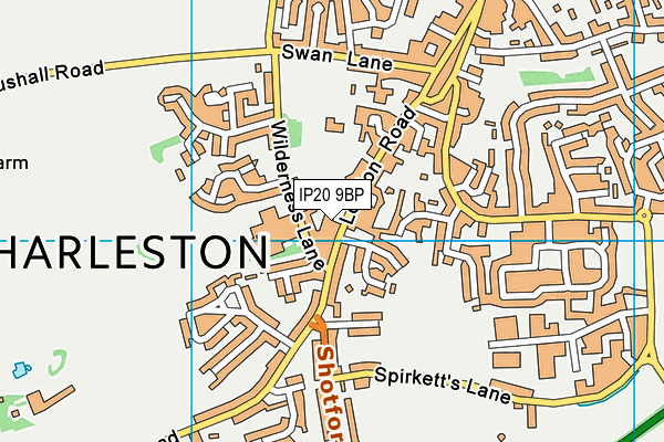 IP20 9BP map - OS VectorMap District (Ordnance Survey)