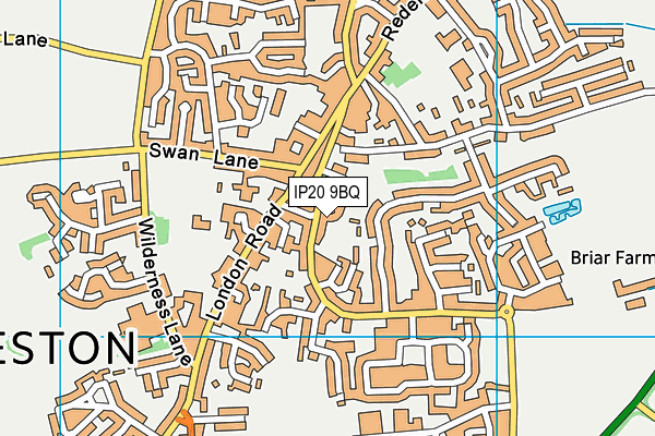 IP20 9BQ map - OS VectorMap District (Ordnance Survey)