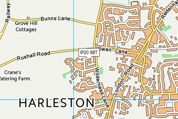 IP20 9BT map - OS VectorMap District (Ordnance Survey)