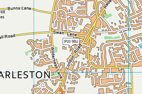 IP20 9BU map - OS VectorMap District (Ordnance Survey)