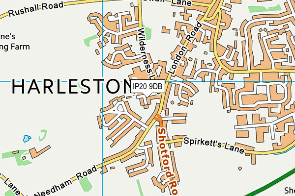 IP20 9DB map - OS VectorMap District (Ordnance Survey)