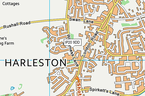 The Harleston Sancroft Academy (a 3-16 Church of England School) map (IP20 9DD) - OS VectorMap District (Ordnance Survey)