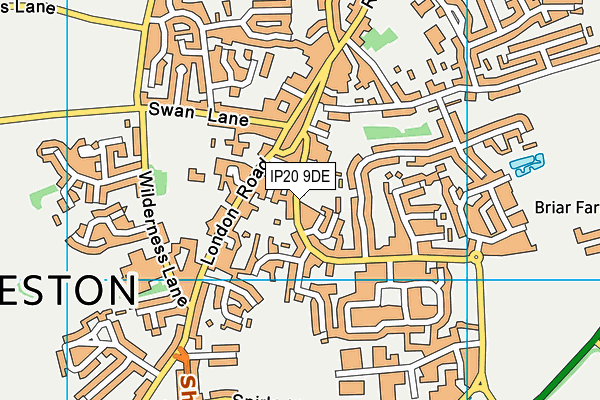 IP20 9DE map - OS VectorMap District (Ordnance Survey)