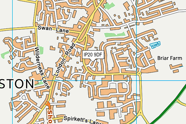 IP20 9DF map - OS VectorMap District (Ordnance Survey)