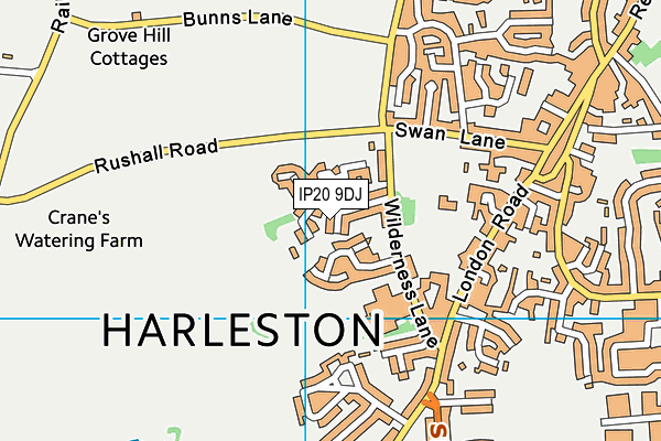 IP20 9DJ map - OS VectorMap District (Ordnance Survey)