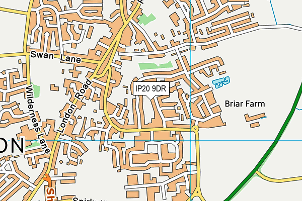 IP20 9DR map - OS VectorMap District (Ordnance Survey)