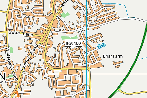 IP20 9DS map - OS VectorMap District (Ordnance Survey)