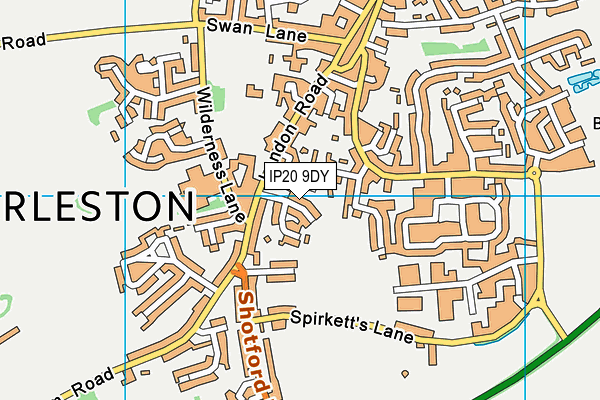 IP20 9DY map - OS VectorMap District (Ordnance Survey)