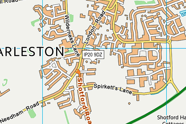 IP20 9DZ map - OS VectorMap District (Ordnance Survey)