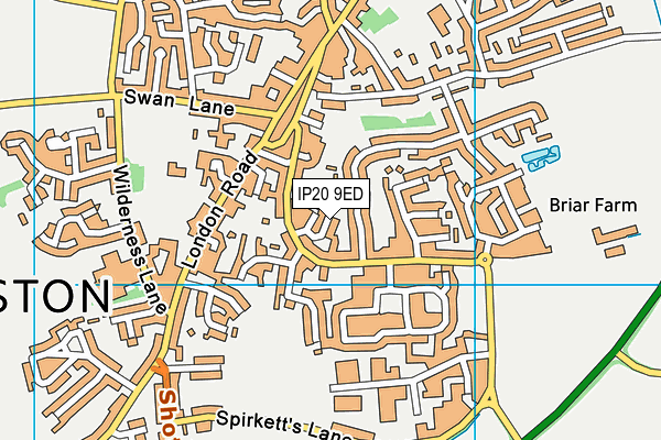 IP20 9ED map - OS VectorMap District (Ordnance Survey)