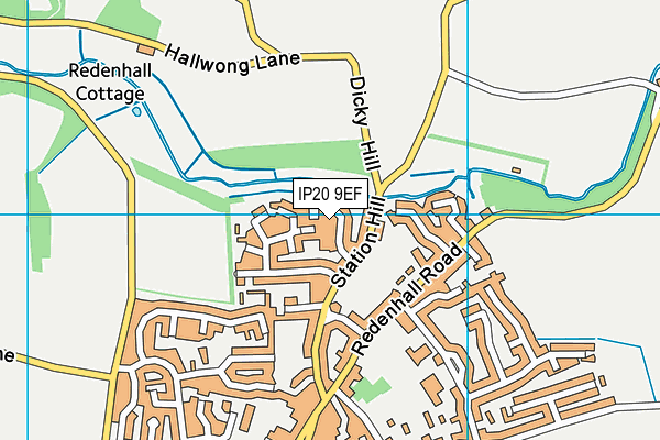 IP20 9EF map - OS VectorMap District (Ordnance Survey)