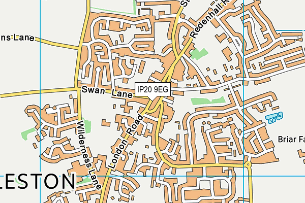 IP20 9EG map - OS VectorMap District (Ordnance Survey)