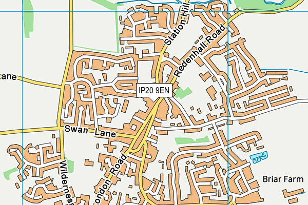 IP20 9EN map - OS VectorMap District (Ordnance Survey)