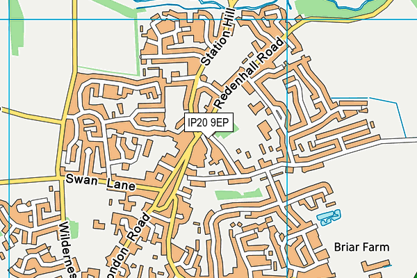 IP20 9EP map - OS VectorMap District (Ordnance Survey)