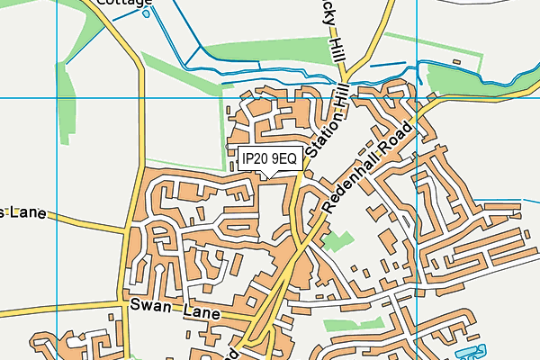IP20 9EQ map - OS VectorMap District (Ordnance Survey)